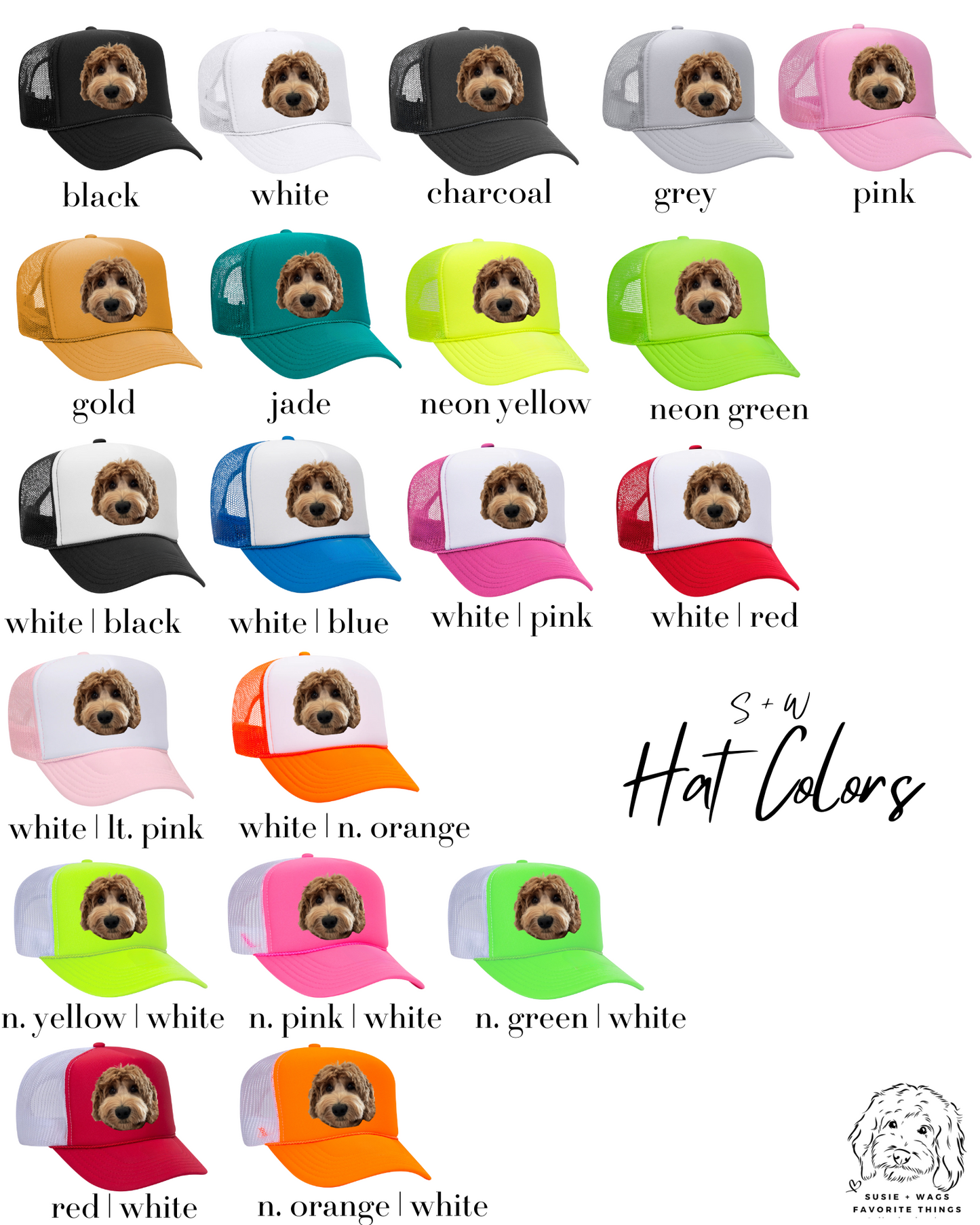 Custom Pet Hat – Personalized Pet Face Trucker Hat